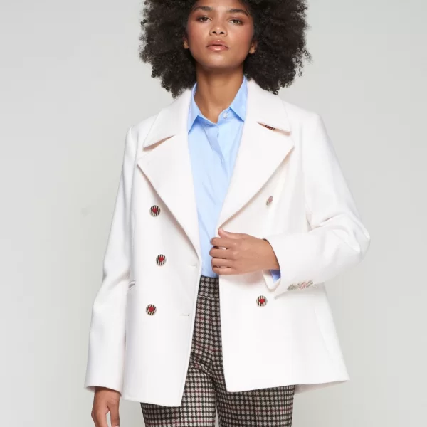 VILAGALLO Vilagallo Γυναικείο Παλτό Regular Fit Με Κεντημένη Λεπτομέρεια