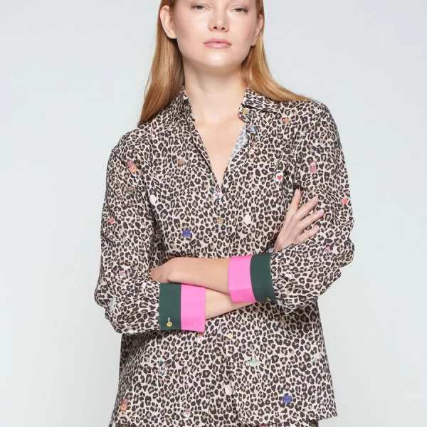 Vilagallo Γυναικείο Πουκάμισο Με Print Animal & Retiro Motifs