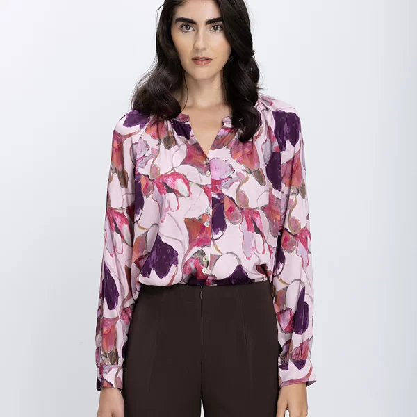 Γυναικείο Πουκάμισο Με Floral Σχέδιο Regular Fit