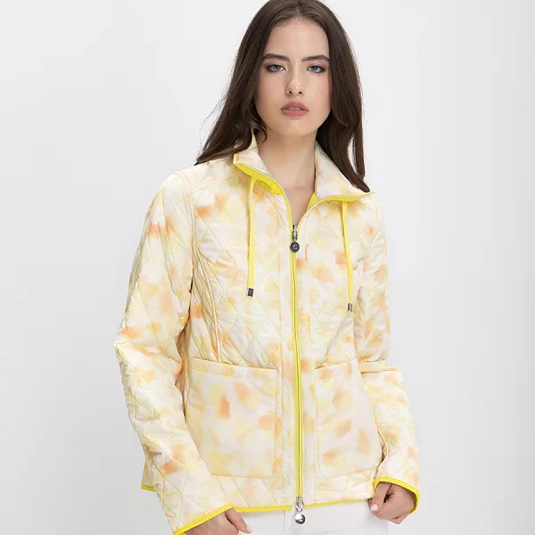 Clarina Double Face Μπουφάν Καπιτονέ σε Κίτρινο