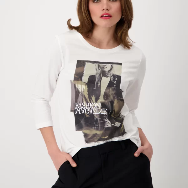 Monari Monari Γυναικεία Μπλούζα με Στάμπα