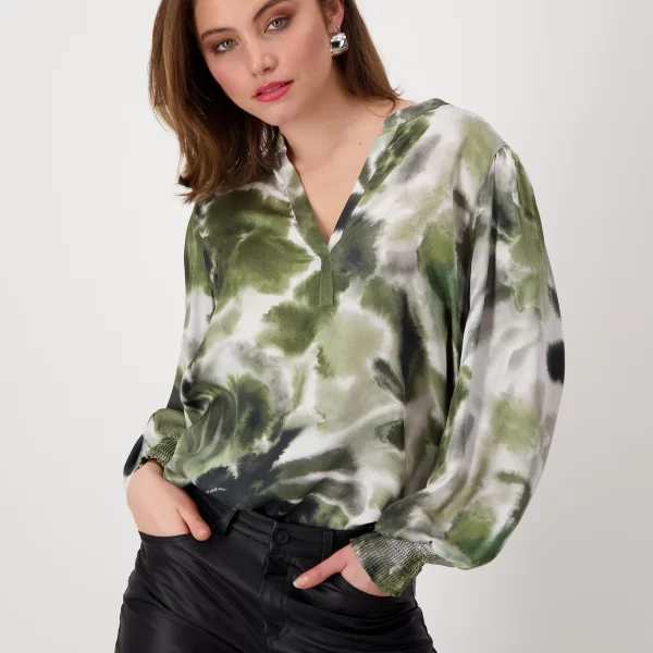 Monari Monari Γυναικεία Μπλούζα με Floral Μοτίβο