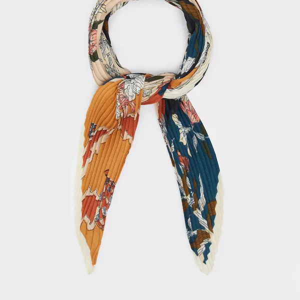 Nali Nali Γυναικείο Μαντήλι Πλισέ Floral Εμπριμέ