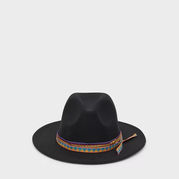 Laura Donini Γυναικείο Καπέλο με Φαρδύ Γείσο και Πολύχρωμο Ριμπάρι