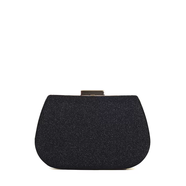 Lady Diva Γυναικείο Τσαντάκι Clutch Ώμου/Χειρός Glitter & Metal σε Μαύρο