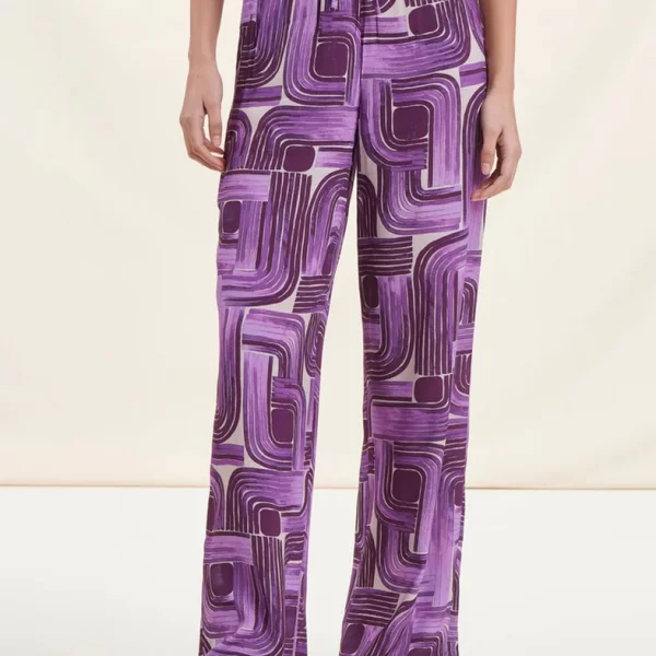 LA FEE MARABOUTEE La Fee Maraboutee Παντελόνα Printed σε Μωβ Εμπριμέ