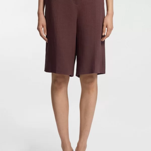 Boss Boss Γυναικείο Σορτς Relaxed Fit Με Φαρδιά Γραμμή