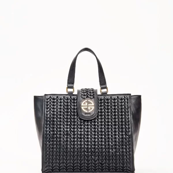 Gaudi Γυναικεία Τσάντα Shopping Με Πλεκτό Μοτίβο Και Καπάκι