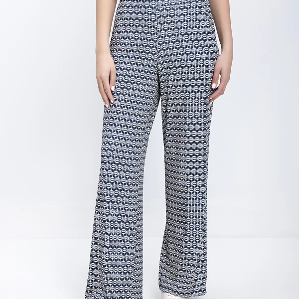 Laura Donini Γυναικείο Παντελόνι Wide Leg Με Print