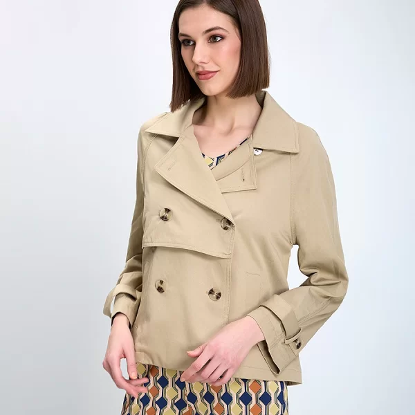 The Fashion People The Fashion People Γυναικείο Κοντό Trench Regular Fit Tencel Μπεζ