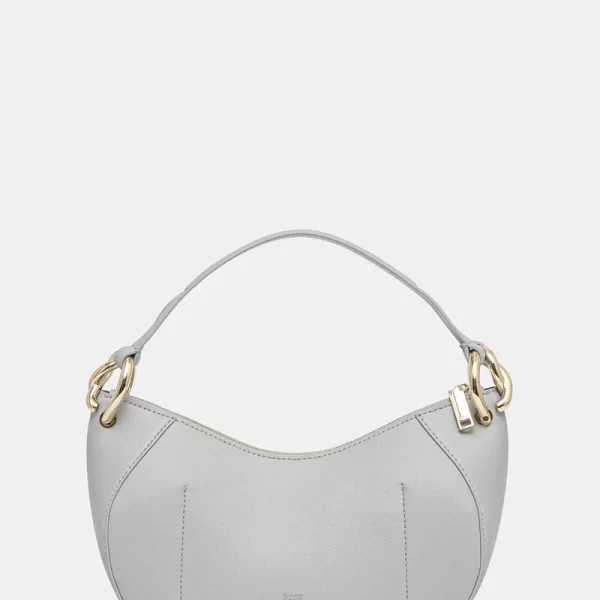 Boss Boss Γυναικεία Τσάντα Ώμου με Εσωτερικές Θήκες σε Ανοιχτό Γκρι