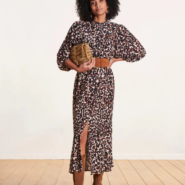 LA FEE MARABOUTEE La Fee Maraboutee Γυναικείο Μακρύ Σεμιζιέ Regular Fit με Animal Print και Μανίκια 3/4