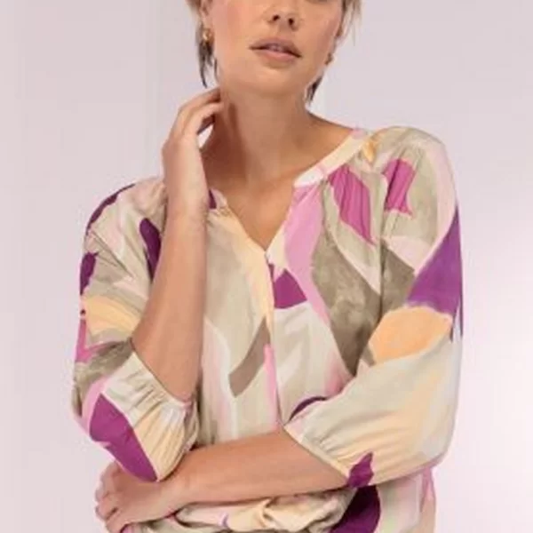 Bianca Bianca Γυναικεία Μπλούζα Rana Regular Fit Red Mix