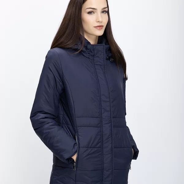 Clarina Γυναικείο Καπιτονέ Μπουφάν Με Κουκούλα