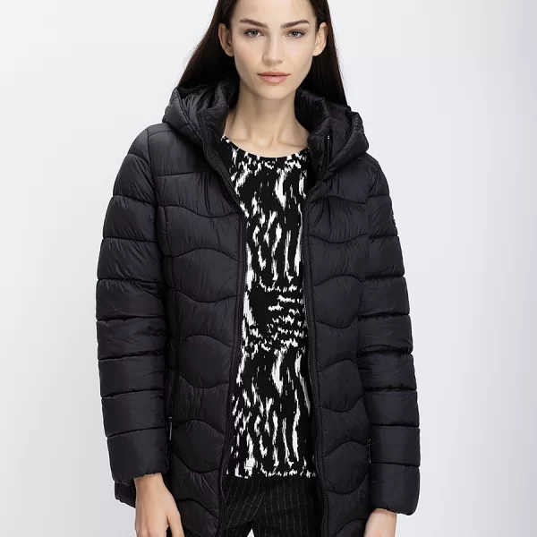 Virginia Blu Virginia Blu Γυναικείο Καπιτονέ Μπουφάν Με Κουκούλα Regular Fit