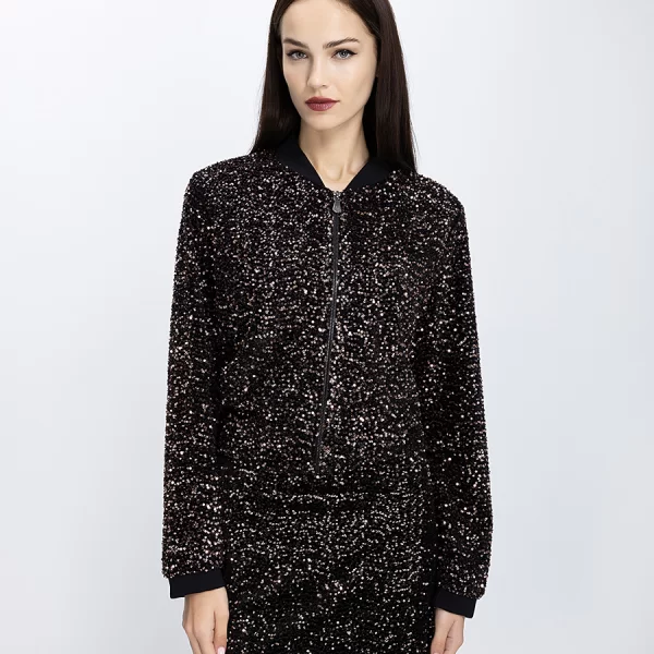 ELENA MIRÒ Elena Miro Γυναικεία Ζακέτα Με Παγιέτες