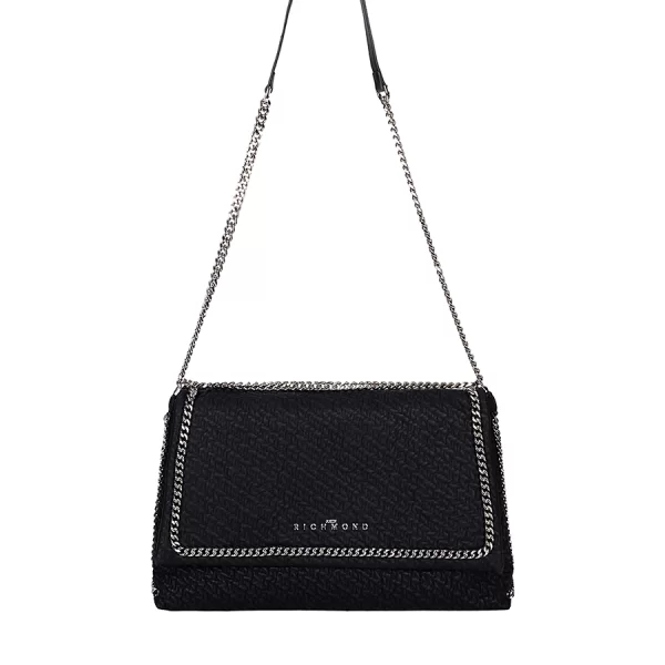 John Richmond John Richmond Γυναικεία Τσάντα Ώμου Με Αλυσίδα Και Περιμετρικό Chain Detail