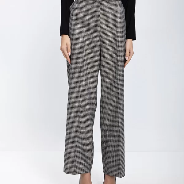 Laura Donini Γυναικείο Παντελόνι Με Σχέδιο Ψαροκόκαλο