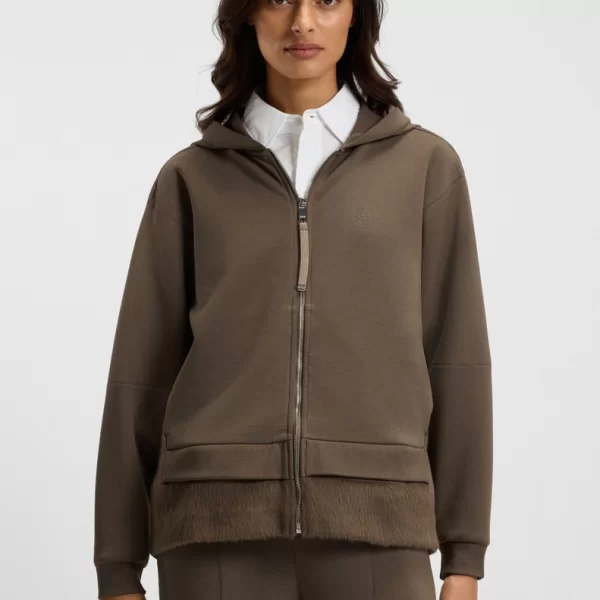 Boss Boss Γυναικείο Φούτερ Relaxed Fit Με Κουκούλα