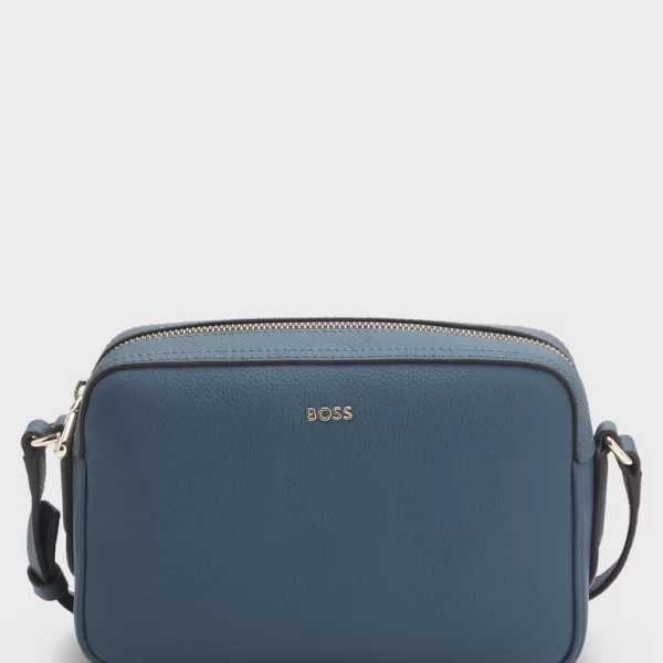 Boss Boss Γυναικεία Τσάντα Crossbody Από Δέρμα Με Λογότυπο Σε Μεταλλικά Γράμματα