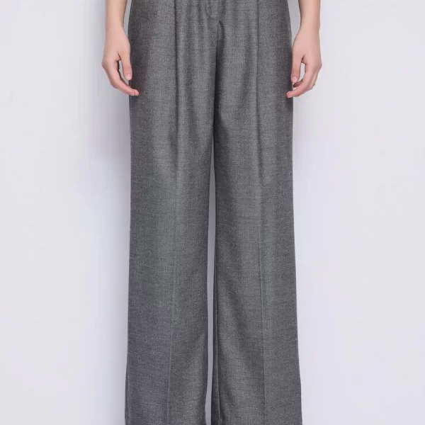 Gaudi Gaudi Γυναικείο Παντελόνι Ψηλόμεσο Με Πιέτες Και Chevron Σχέδιο