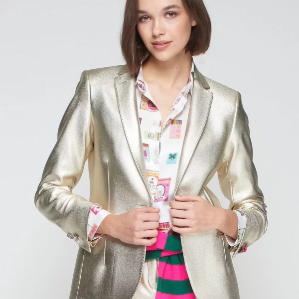 VILAGALLO Vilagallo Γυναικείο Σακάκι Regular Fit Με Διακοσμητικά Κουμπιά