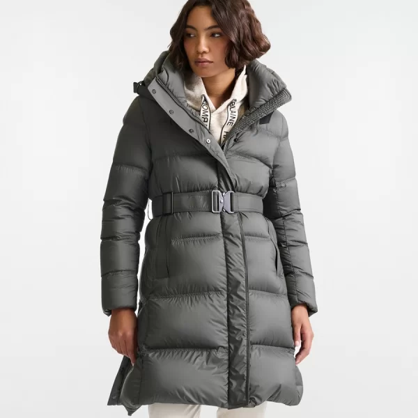 Harmont & Blaine Γυναικείο Μακρύ Πουπουλένιο Μπουφάν Με Ζώνη Regular Fit