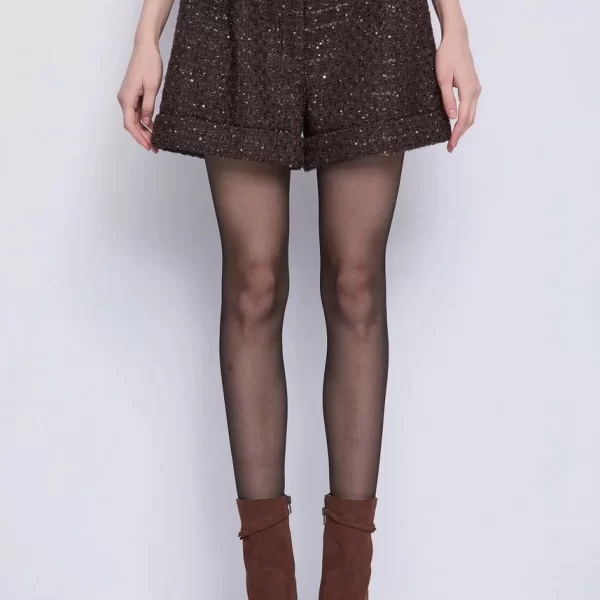 Gaudi Gaudi Γυναικείο Σορτς Με Λεπτομέρειες Lurex Regular Fit