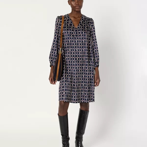 Gerald Darel Gerard Darel Γυναικείο Σατέν Φόρεμα Με Γεωμετρικό Μοτίβο