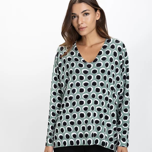 Luisa Viola Γυναικεία Μπλούζα Με Πουά Σχέδιο