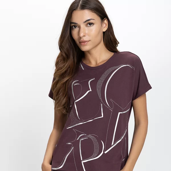 GERRY WEBER Gerry Weber Γυναικεία Μπλούζα Regular Fit Με Λογότυπο Και Διακριτική Λάμψη