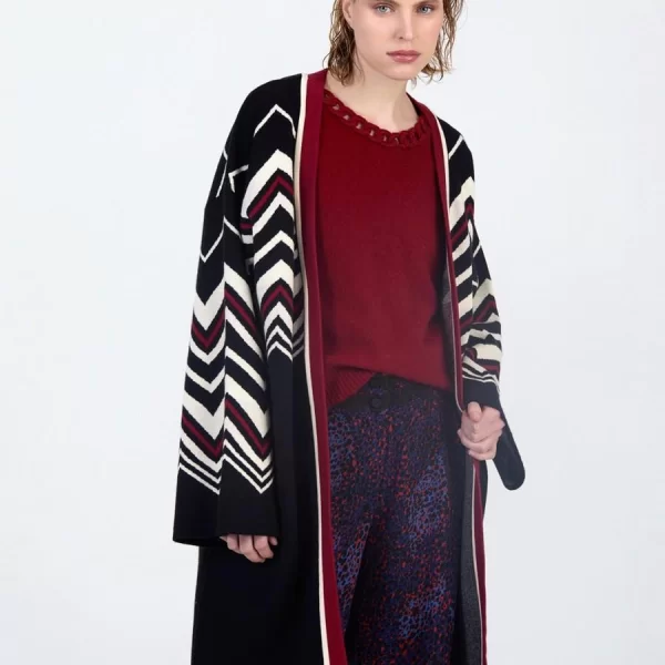 SKATÏE Skatie Γυναικεία Πλεκτή Ζακέτα Με Γεωμετρικό Print