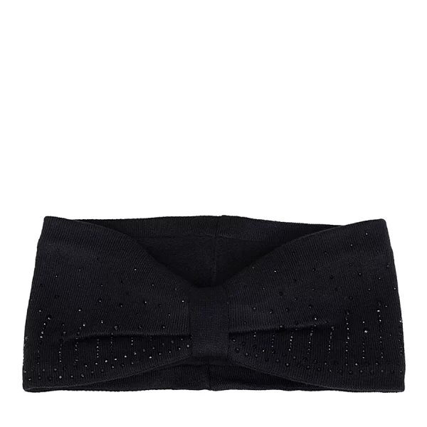 Clarina Γυναικείο Πλεκτό Headband με Strass Λεπτομέρειες