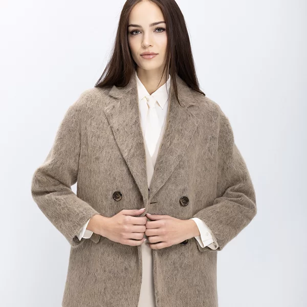 Laura Donini Γυναικείο Παλτό Σταυρωτό Regular Fit