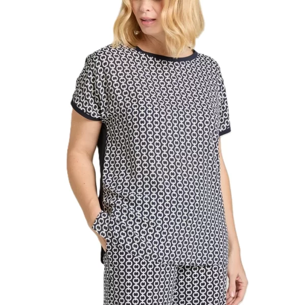 Luisa Viola Luisa Viola Γυναικεία Μλούζα Τοπ Jersey σε Εμπριμέ Μπλε