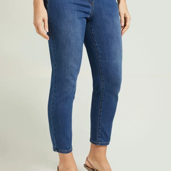 Luisa Viola Luisa Viola Γυναικείο Τζιν Παντελόνι Pull- On με Λάστιχο στη Μέση σε Μπλε