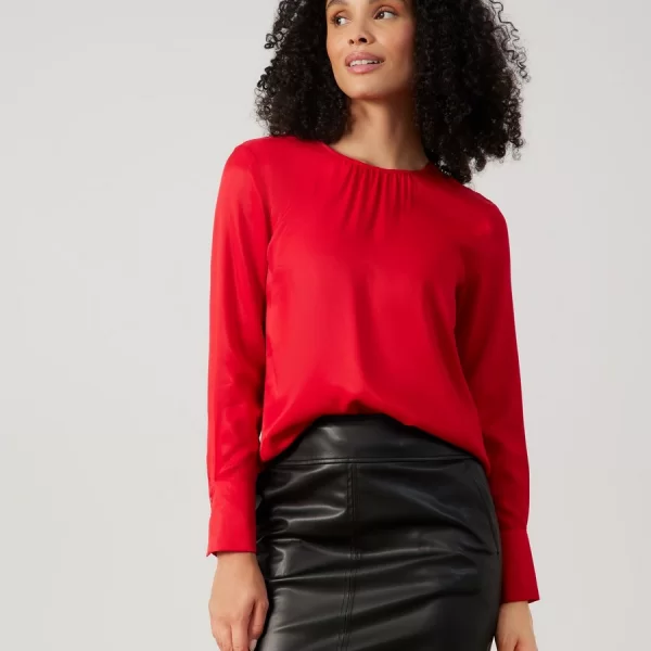 GERRY WEBER Gerry Weber Γυναικείο Μπλουζάκι με Στρογγυλή Λαιμόκοψη σε Κόκκινο