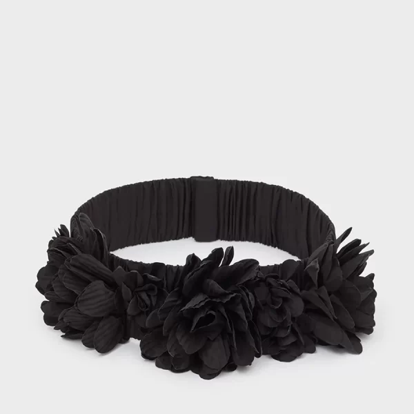 Nali Nali Γυναικεία Ζώνη Ελαστική Με Ανάγλυφα Λουλούδια