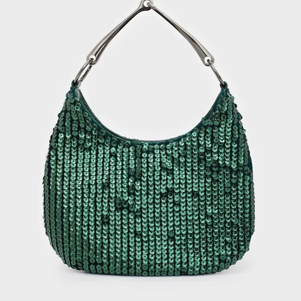 Nali Γυναικεία Τσάντα Με Μεταλλική Λαβή Και Παγιέτες