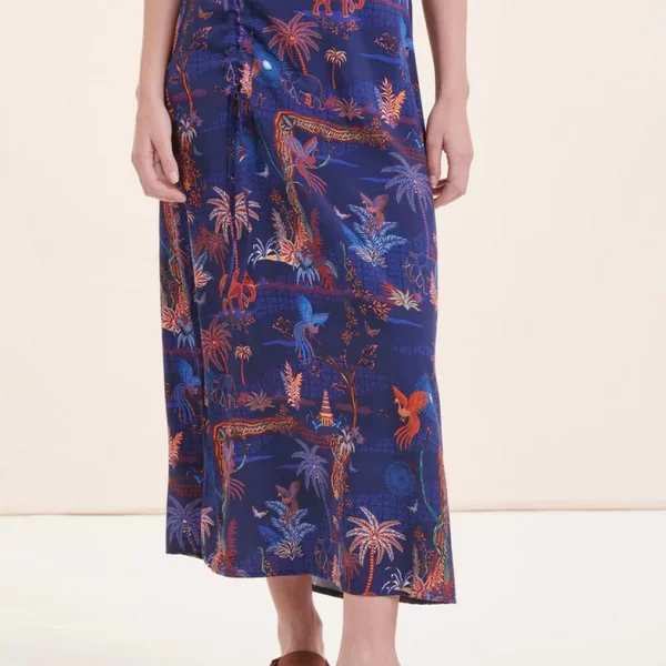 LA FEE MARABOUTEE La Fee Maraboutee Φούστα Ντραπέ σε Μπλε Εμπρμέ