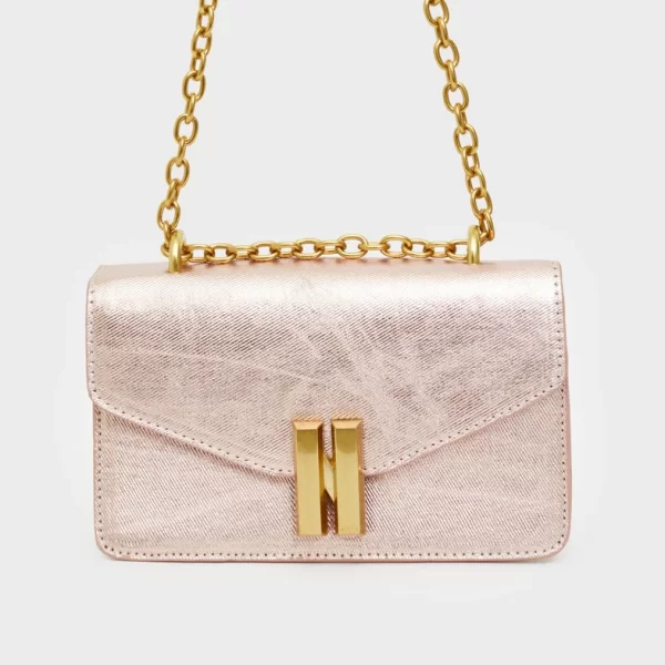 Nali Nali Metal Τσάντα Crossbody σε Ροζ