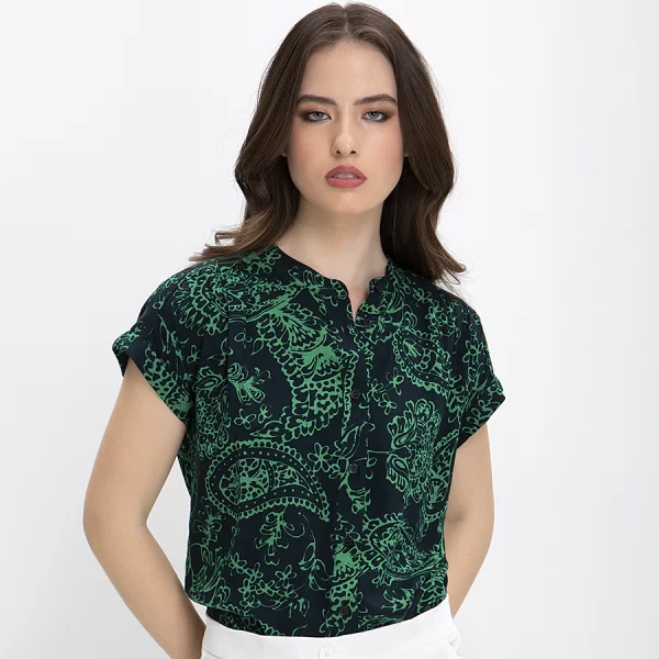 LA FEE MARABOUTEE La Fee Maraboutee Πουκάμισο Paisley σε Πράσινο Εμπριμέ