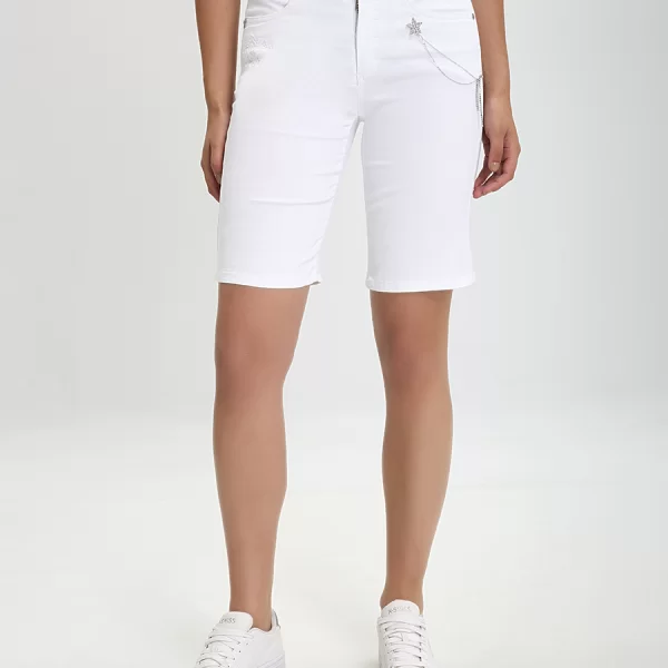 Anna Montana Βερμούδα Ψηλόμεση σε Λευκό