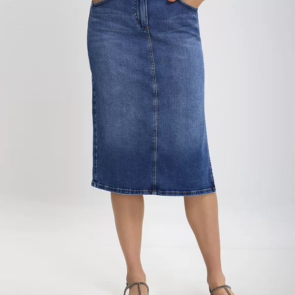 GERRY WEBER Denim midi skirt