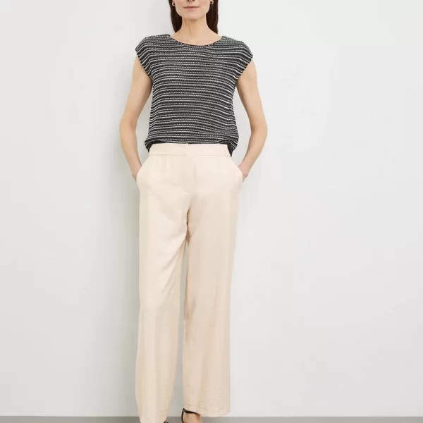 GERRY WEBER Gerry Weber Παντελόνι Φαρδιά Γραμμή σε Μπεζ