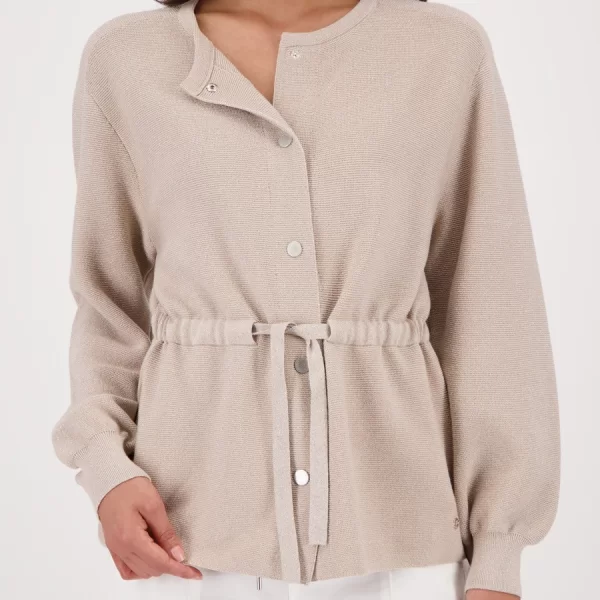 Monari Monari Γυναικεία Ζακέτα Regular Fit Με Ζώνη Μέσης Και Κουμπιά