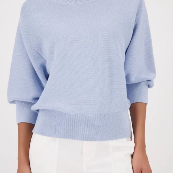 Monari Monari Γυναικείο Πλεκτό Regular Fit Με Lurex Και Στρογγυλή Λαιμόκοψη