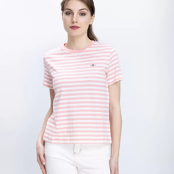 GANT Gant Γυναικεία Μπλούζα Ριγέ Regular Fit Βαμβακερή