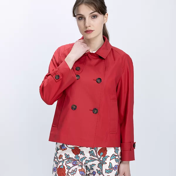 CINZIA ROCCA Cinzia Rocca Γυναικείο Τζάκετ Διπλόκουμπο Με Ζώνη Στα Μανίκια Regular Fit