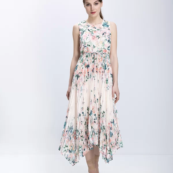 Phase Eight Phase Eight Γυναικείο Midi Φόρεμα Floral Με Πλισέ Φούστα Regular Fit